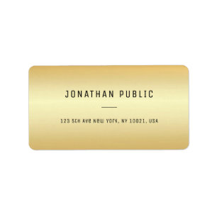 Custom Elegant Gold Modern Minimalist Template Label
