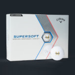 Custom Elegant Gold Monogram Callaway Supersoft<br><div class="desc">Custom Gold Colour Monogram Elegant Modern Trendy Template Outdoor Sports Golf Equipment 12 Pack Callaway Supersoft Golf Balls.</div>