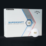 Custom Elegant Gold Monogram Callaway Supersoft Golf Balls<br><div class="desc">Custom Gold Colour Monogram Elegant Modern Trendy Template Outdoor Sports Golf Equipment 12 Pack Callaway Supersoft Golf Balls.</div>