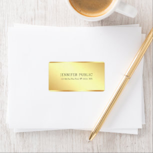 Custom Elegant Gold Professional Simple Template Label