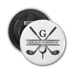 Custom Elegant Golf Monogram Bottle Opener
