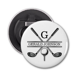 Custom Elegant Golf Monogram Bottle Opener