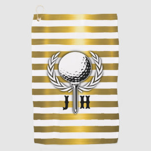 Custom Elegant Golf Monogram Design Golf Towel