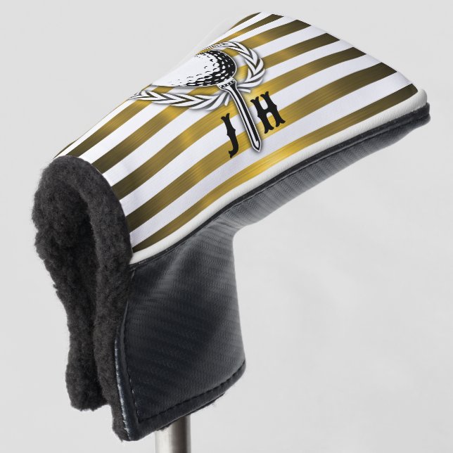 Custom Elegant Golf Monogram Design Head Cover (3/4 Front)