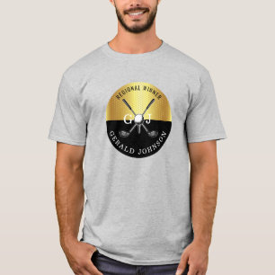 Custom Elegant Golf Monogram Design T-Shirt