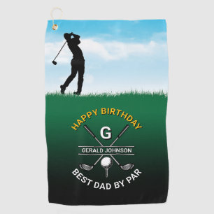 Custom Elegant Golf Monogram Party Design Golf Towel