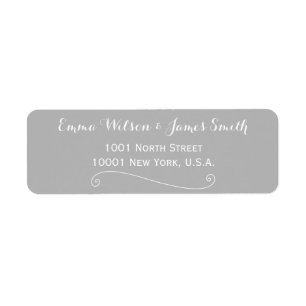 Custom Elegant Grey Personalized Address Labels