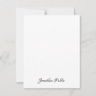 Custom Elegant Hand Script Name Vertical Flat Card