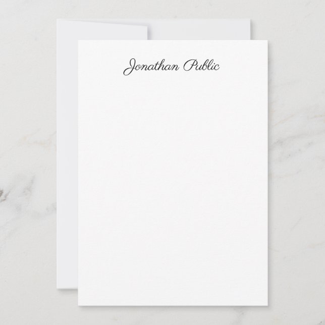 Custom Elegant Handwritten Script Text Template (Front)