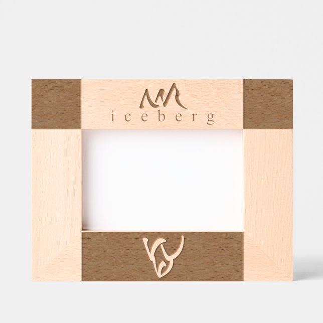 Custom Elegant Inspirational Iceberg Line Art Etched Frames (Front)