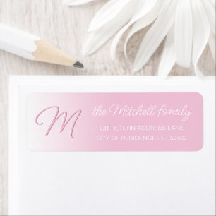 Custom Elegant Light Cotton Candy Pink Monogram