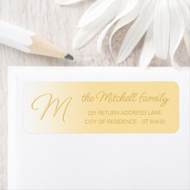 Custom Elegant Light Tuscan Sun Yellow Monogram (Insitu)