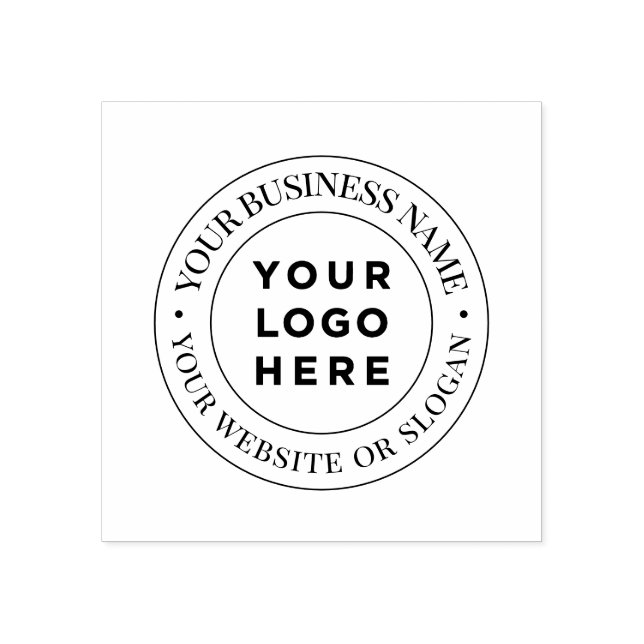Custom elegant logo round stamp with ink pad (Imprint)