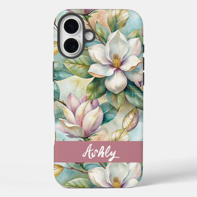 Custom Elegant Magnolias Case-Mate iPhone Case (Back)