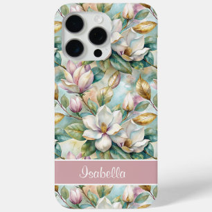 Custom Elegant Magnolias iPhone 15 Pro Max Case