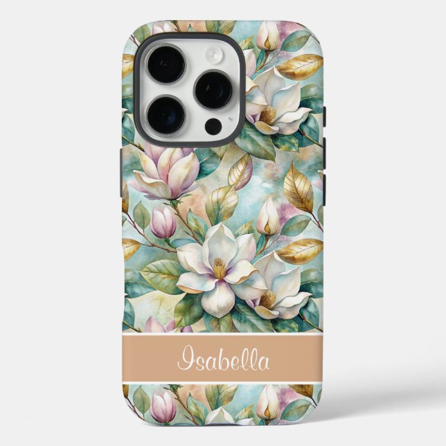 Custom Elegant Magnolias Case-Mate iPhone Case (Back)