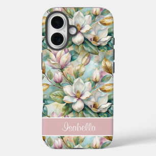 Custom Elegant Magnolias iPhone 16 Case