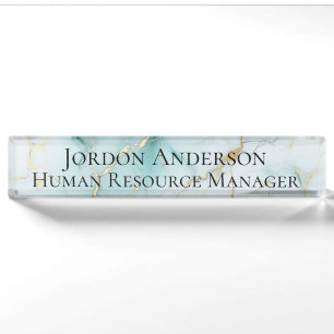 Custom Elegant Marble President Nameplate