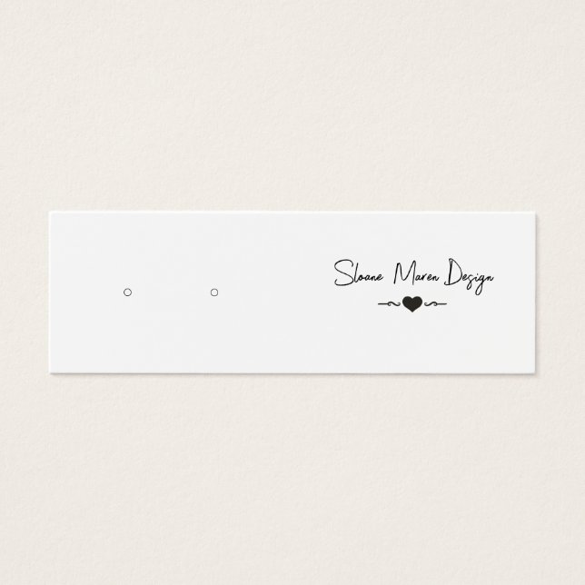 Custom Elegant Mini Post Earring Display Card (Front)