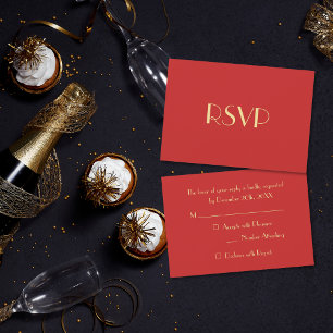 Custom Elegant Modern Christmas Holiday Party RSVP Card