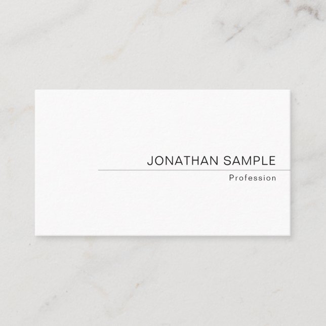 Custom Elegant Modern Minimalistic Template Business Card (Front)