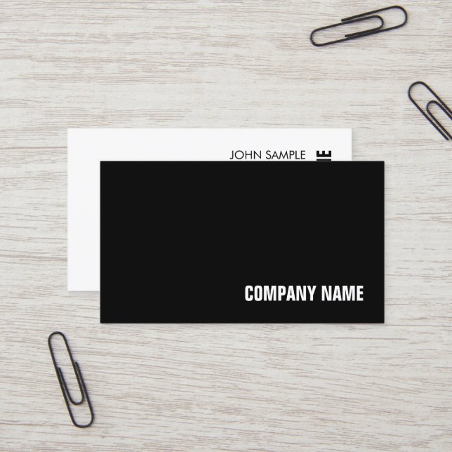 Custom Elegant Modern Professional Company Business Card (Front/Back In Situ)