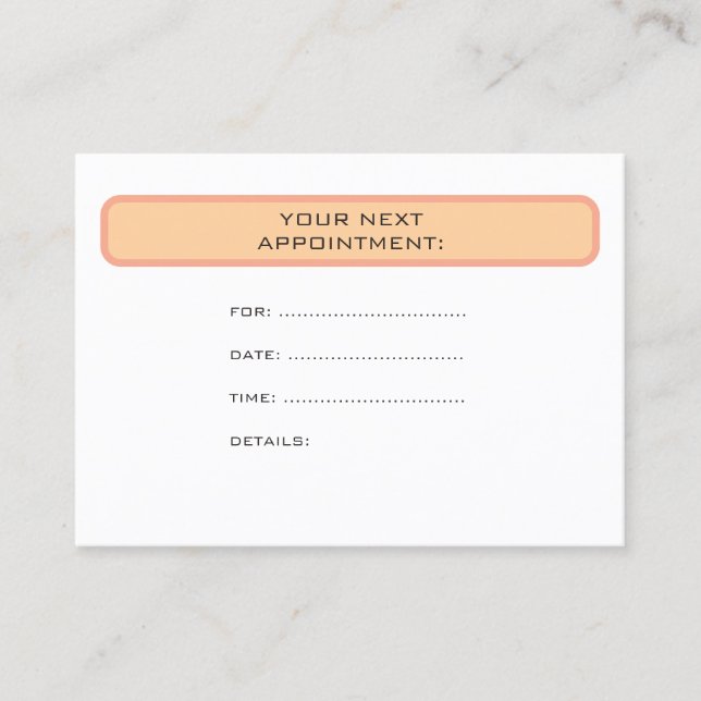Custom Elegant Modern Simple Appointment Reminder (Front)