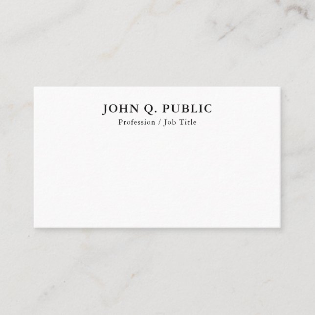 Custom Elegant Modern Simple Template Trendy Business Card (Front)