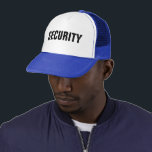 Custom Elegant Modern Template Unisex Security Trucker Hat<br><div class="desc">White And Royal Blue Elegant Modern Template Create Your Own Upload Image Logo Photo Trucker Security Hat.</div>