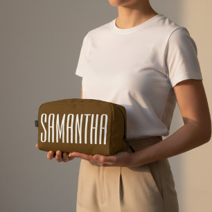 Custom Elegant Monogram Makeup Pouch for Her & Mom
