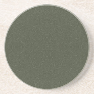 Custom Elegant Moss Green Noise Sandstone Coaster