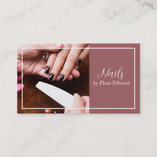 Custom Elegant Nail Saloon Business Card