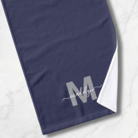 Custom Elegant Navy Blue Name Monogram