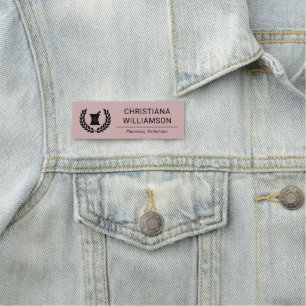 Custom Elegant Pharmacist Pharmacy Staff Employee Name Tag