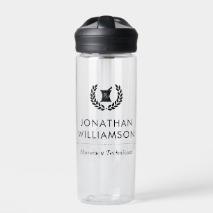 Custom Elegant Pharmacist Pharmacy Tech Staff Water Bottle