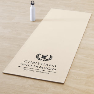 Custom Elegant Pharmacist Pharmacy Tech Staff Yoga Mat