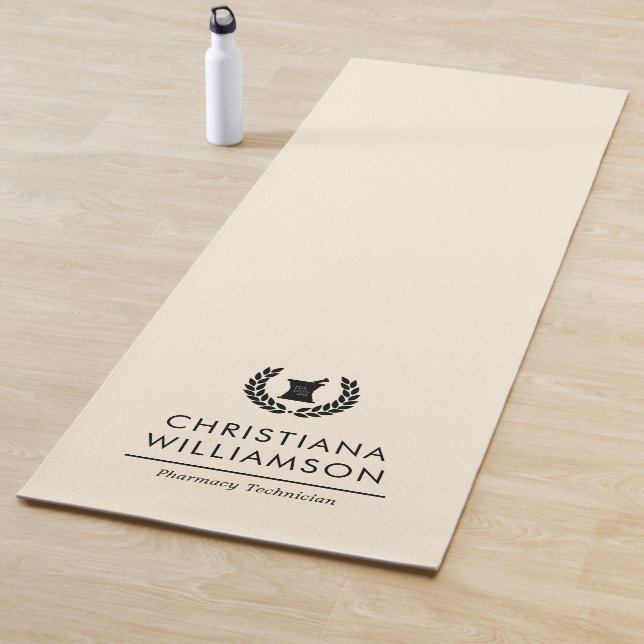 Custom Elegant Pharmacist Pharmacy Tech Staff Yoga Mat (In Situ)