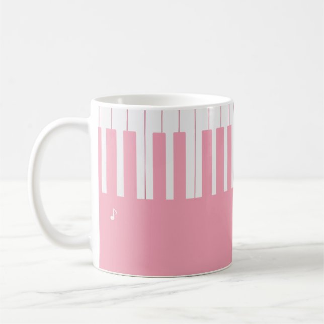 Custom elegant piano keys coffee mug (Left)