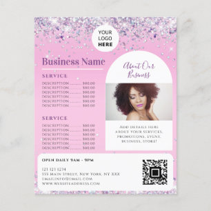 Custom Elegant Promotional Aesthetician Pink Flyer