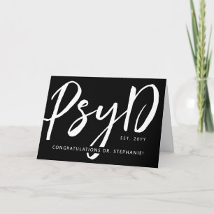 Custom Elegant PsyD Doctor of Psychology Modern Card