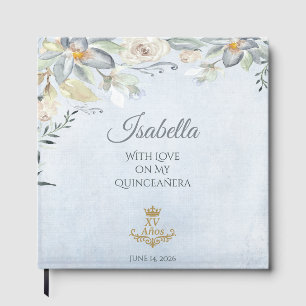 Custom Elegant Quinceañera 15th Birthday Guest Book