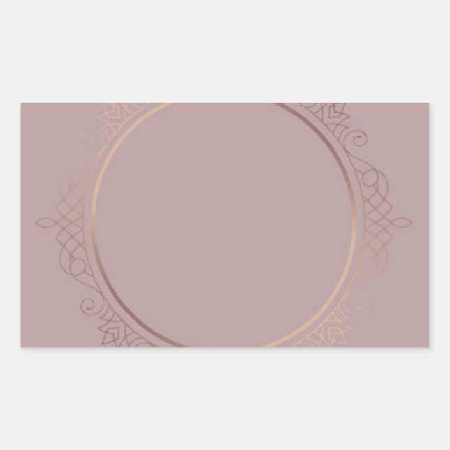 Custom Elegant Rose Gold Blank Modern Template Sticker (Front)