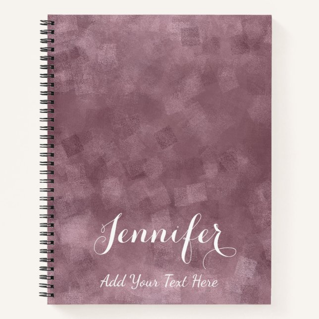 Custom Elegant Rose Gold Colour Template Modern Notebook (Front)