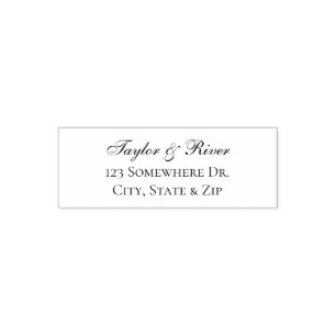 Custom Elegant Script Name Return address Self-inking Stamp