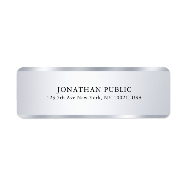 Custom Elegant Silver Look Modern Simple Template (Front)