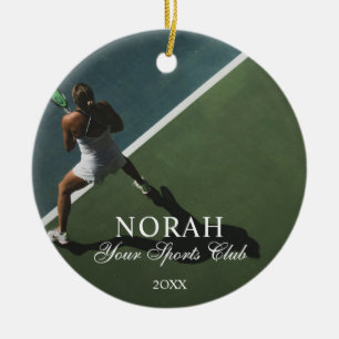 Custom Elegant Sports Club Photo Ornament