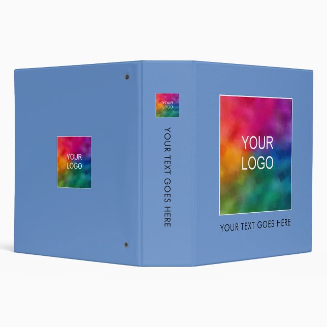 Custom Elegant Template Add Business Logo Binder (Background)
