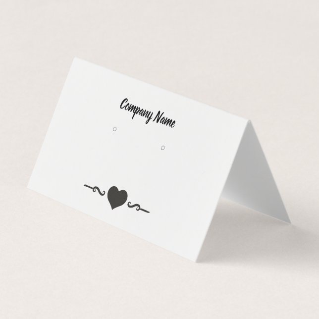 Custom Elegant Tented Earring Display Cards (Front)