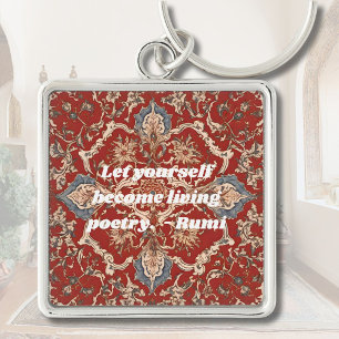 Custom Elegant Tile Pattern Iranian Gifts for Her Keychain