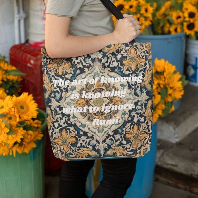 Custom Elegant Tile Pattern Persian Gifts for Her Tote Bag (Custom Elegant Tile Pattern Persian Gifts for Her)